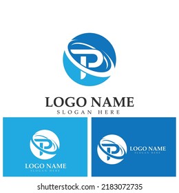 P Letra vector Logo Template Illustration Design. EPS vectorial 10