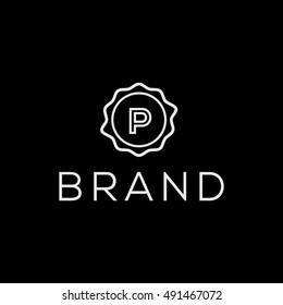 P letter vector logo template
