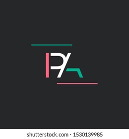 P A letters joint logo design template