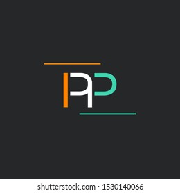 P P letters joint logo design template
