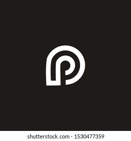 P letras Símbolo vectorial del icono de unión