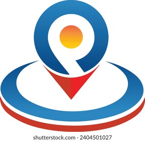 P Location Logo	Template in a modern minimalist style
