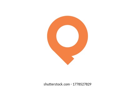 p location pin logo vector icon design