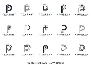  P logo, Abstract letter P logo design. icons for business of luxury, elegant, simple