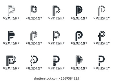  P logo, Abstract letter P logo design. icons for business of luxury, elegant, simple