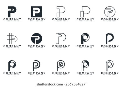  P logo, Abstract letter P logo design. icons for business of luxury, elegant, simple