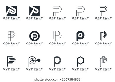  P logo, Abstract letter P logo design. icons for business of luxury, elegant, simple