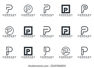  P logo, Abstract letter P logo design. icons for business of luxury, elegant, simple