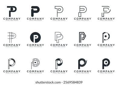  P logo, Abstract letter P logo design. icons for business of luxury, elegant, simple