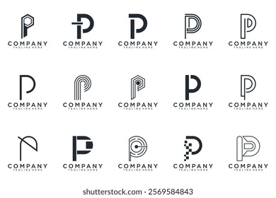  P logo, Abstract letter P logo design. icons for business of luxury, elegant, simple