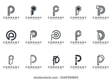  P logo, Abstract letter P logo design. icons for business of luxury, elegant, simple