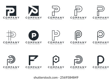  P logo, Abstract letter P logo design. icons for business of luxury, elegant, simple