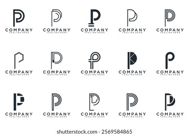  P logo, Abstract letter P logo design. icons for business of luxury, elegant, simple