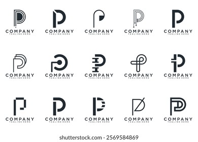  P logo, Abstract letter P logo design. icons for business of luxury, elegant, simple