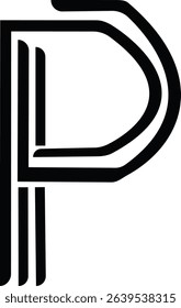 p logo clean simple and elegance