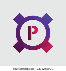 P logo Colorful Vector Design. Icon Concept. Abstract modern