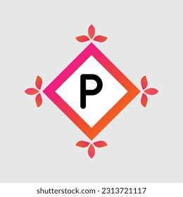 P logo Colorful Vector Design. Icon Concept. Abstract modern