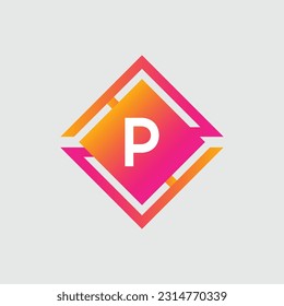 P logo Colorful Vector Design. Icon Concept. Abstract modern