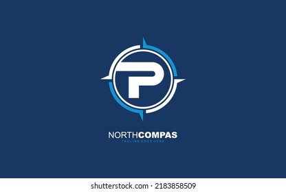 P logo compass for branding company. arrow template vector illustration for your brand.