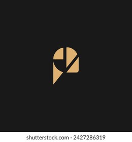 P Logo With Creative Modern Business Typography Vector Template, Creative Abstract Letter P Logo Vector,