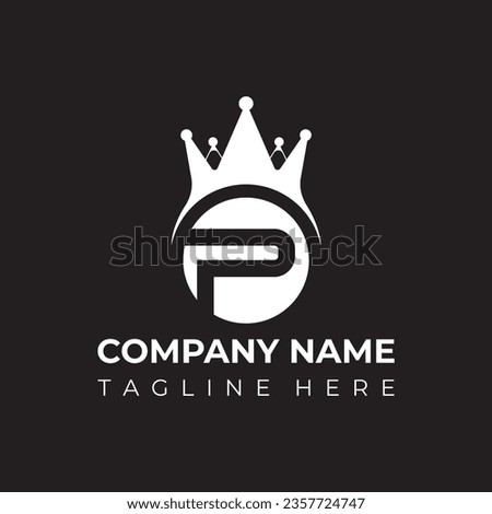 P logo, Crown logo, Design a new logo for webshop vector.