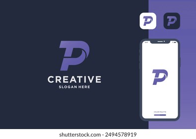 p logo design business brand inspiration