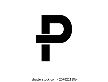 Concepto de diseño de logotipo P, gráfico vectorial de plantilla de diseño de logotipo P