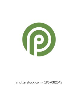 P logo design with geometry