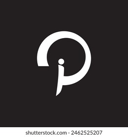 Icono de diseño de logotipo I y P.
