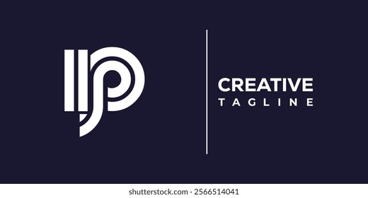 I and P logo design. IP abstract Letters Logo Monogram. This logo design is the process of creating a visual symbol that represents a brand, company, or individual.