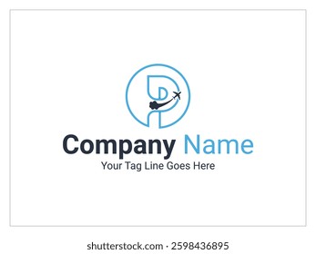 P Logo Design, P letter travel logo design, Travel Agency Logo Design.