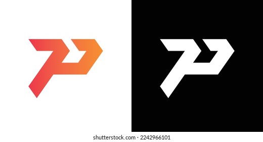P logo design, P monogram logo, P initials icon, letter P logo, creative modern company logo, alphabet design template elements, gradient colors, vector