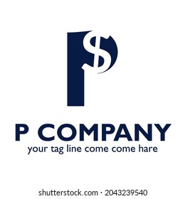P Logo design on accounting Finance Theme