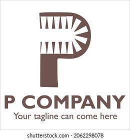 P logo design on Cleaning and Maintenance theme