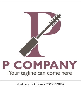 P logo design on Cosmetic and beauty theme