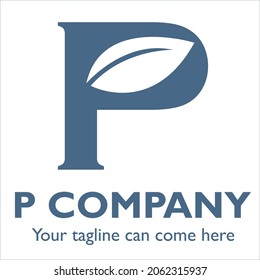 P logo design on Environment theme