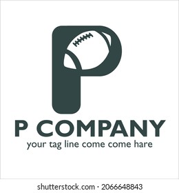 P logo design on Physical fitness theme