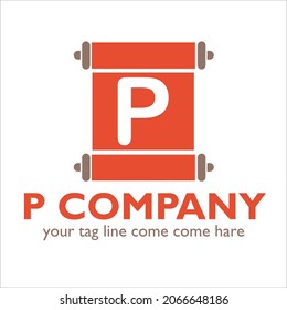 Diseño del logo de P sobre el tema religioso