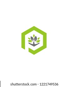 p logo design , p organic logo , p leaf logo , icon logo design , 