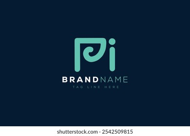 P and I logo design. PI abstract Letters Logo Monogram. This logo design is the process of creating a visual symbol that represents a brand, company, or individual.