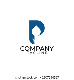 p diseño de logotipo y plantillas de vector premium