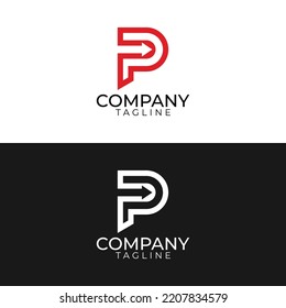 p diseño de logotipo y plantillas de vector premium