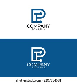 p logo design and premium vector templates