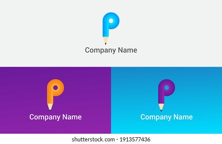 P Logo Design Template Art
