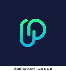 Plantilla de diseño de logotipo P - Logotipo de marca comercial - Diseño de logotipo de carta P creativa - Vector de logotipo P moderno 