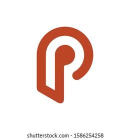 P logo design template vector.