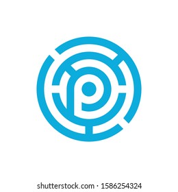 P logo design template vector.