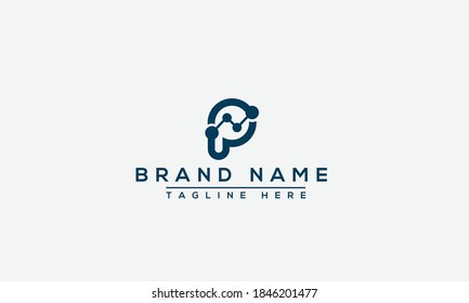 P Logo Design Template Vector Graphic Branding Element.