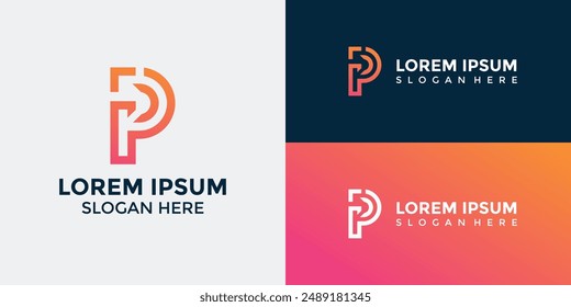 P Logo Design Template Vector Graphic Branding