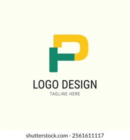 P logo design template vector. Simple vector logo brand for apparel, fashion, boutique, business and company